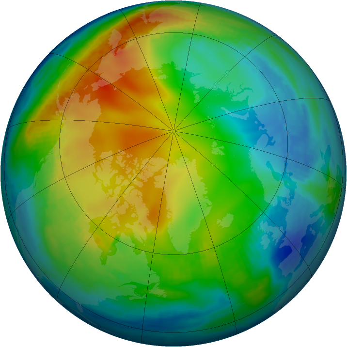 Arctic ozone map for 28 November 2000